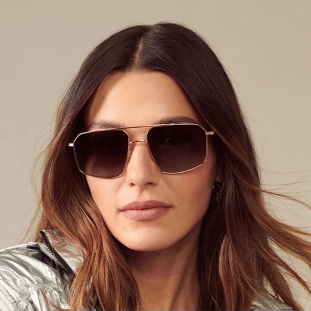 Krewe Aspen matte black fade titanium polarized sunglasses